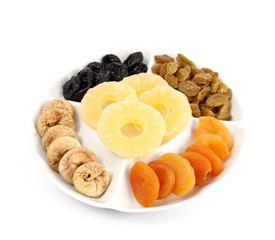 Different kinds of dried fruits