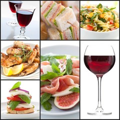 party buffet collage