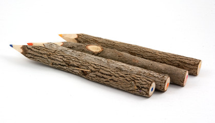 wood coloured pencils