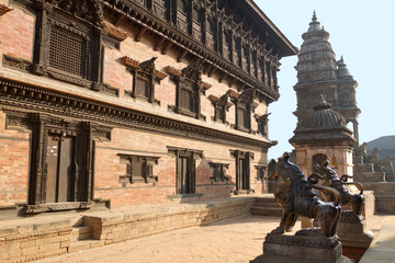 Fototapeta na wymiar Hindu pałacu i placu, Bhaktapur, Nepal