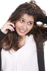 Fototapeta premium woman speaking on the phone