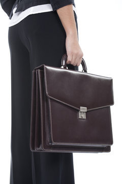 executive woman holding a briefcase