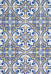 Traditional Portuguese glazed tiles