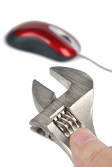 Obraz premium Concept of computer repairing