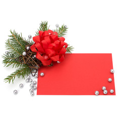 Christmas decoration with greeting card