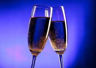flutes of champagne