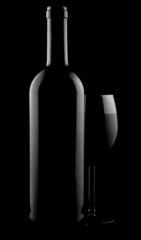 Bottle and glass of wine