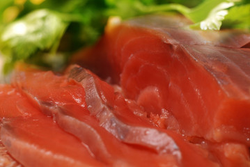Salmon slices