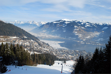 alpine view to Zell am See