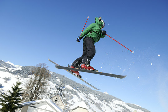 skieur fou