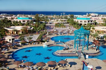 Fotobehang Hotel at the sea, the top view © Vladimir Voronin