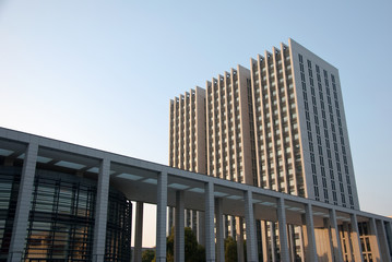 Office buinding with a long corridor