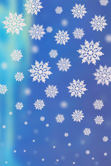 blue background with snowflakes