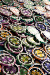 Viele pokerchips