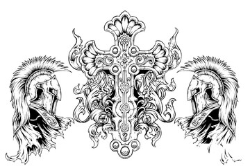 T-Shirt Print Kreuz