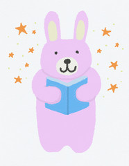 ウサギさんの読書