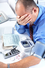 Obraz premium Businessman having stress