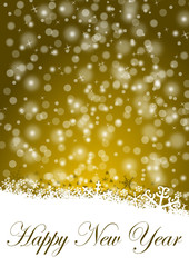 Fototapeta premium happy new year illustration with snow flakes