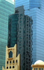 Qatar Doha building reflections