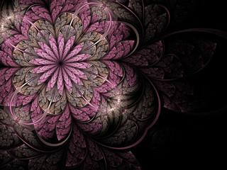 Soft pink fractal flower