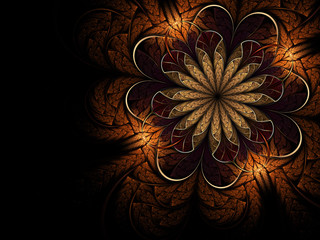 Coffee mood fractal flower