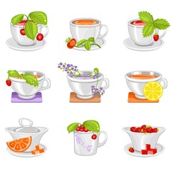 Cups for tea drinking