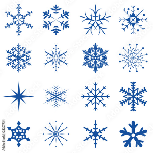 "Schneeflocken und Eiskristalle" Stockfotos und lizenzfreie Vektoren