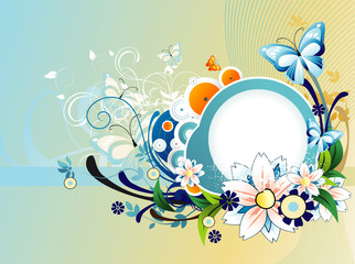 flower banner vector illustration