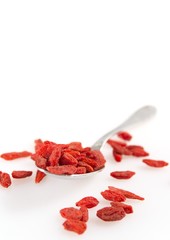 goji berries in a spoon
