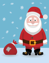 Santa Claus with a bag