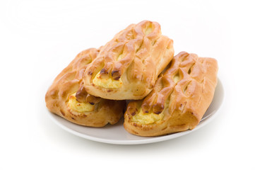 Sweet bun with cottage cheese