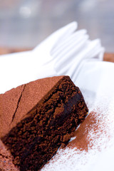 piece of chocolate cake