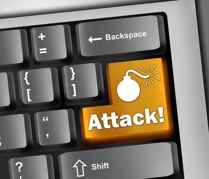 Keyboard Illustration "Cyber Attack"