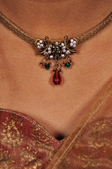 Ornate Necklace on Indian Girl