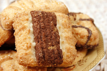 A plate of cookies