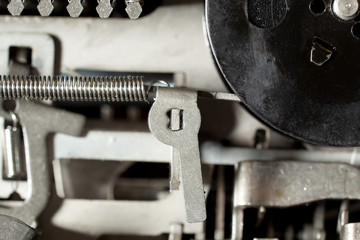 XXXL Semi Abstract Macro Close-up of Machine Parts, Spring