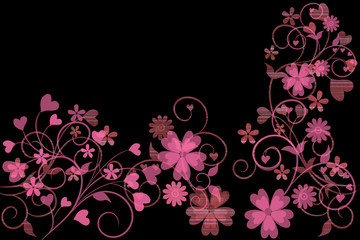 abstract flower background design with space for your text