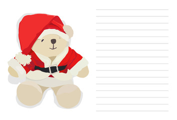 Christmas card with christmas doll, vector illustration