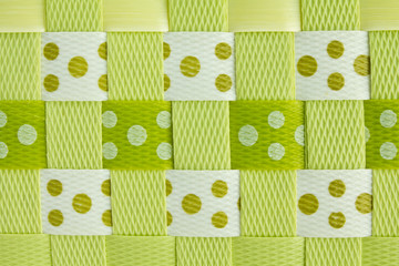 Naklejka premium Weaved plastic basket design for background