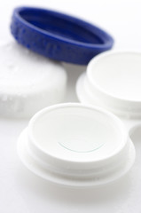Contact lenses in container