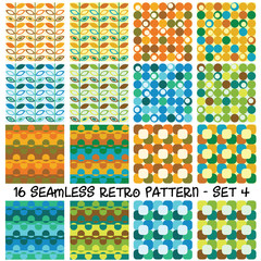 16 seamless retro patterns - set 4