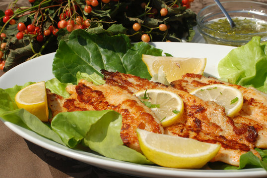 Delicious spiced catfish fillet