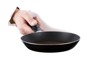 pan fried on white background