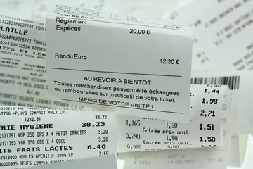 Fototapeta premium tickets de caisse