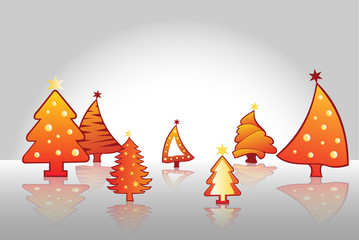 Christmas abstract tree background