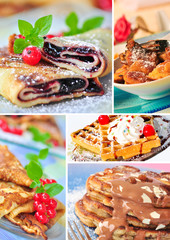 Süßspeisen aus der Pfanne - Collage
