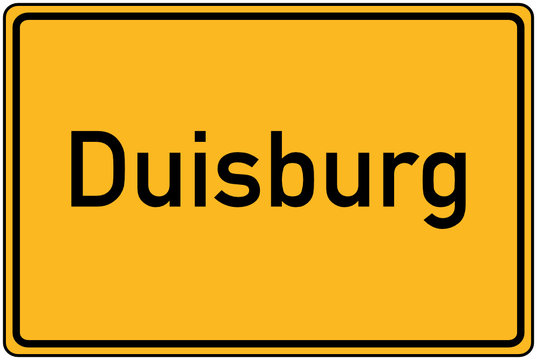 Ortstafel von Duisburg