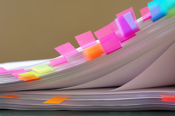 Book with reminders to correct mistakes