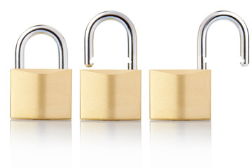 Padlock with clipping path