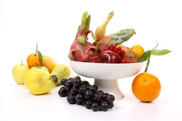 Fruits on a fruit-dish
